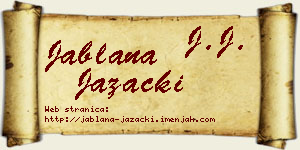Jablana Jazački vizit kartica